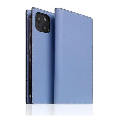 SLG Design puzdro D9 France Chevere Sully Leather Diary pre iPhone 14 - Blue Vista