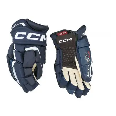 CCM Rukavice Jetspeed FT6 Pro SR, tmavě modrá-bílá, Senior, 15", Bílá / modrá