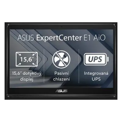 ASUS ExpertCenter E1 AiO N4500/4GB/128GB SSD/15,6" FHD/Touch/2yr Pick up & Return/Bez OS/Černá, 