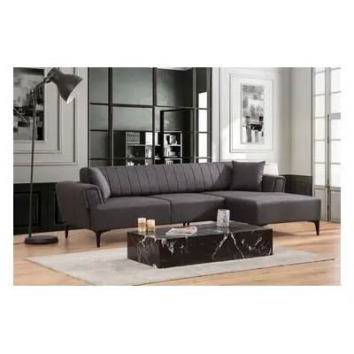 Atelier del Sofa Corner Sofa-Bed Hamlet Right- Dark Grey