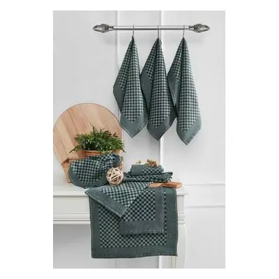 Hermia Kitchen Towel Set (10 Pieces) Lola - Green