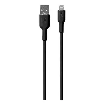 Puro kábel Soft Silicone Cable USB-A to Lightning 1.5m - Black