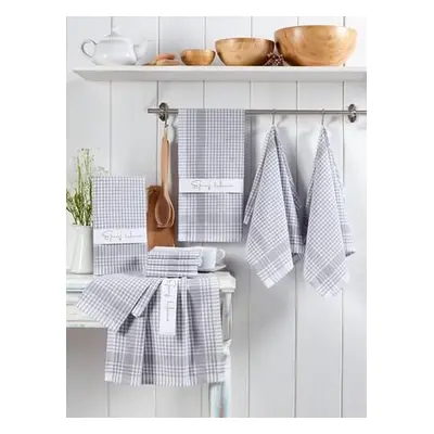 Hermia Wash Towel Set (10 Pieces) Pötikareli - Grey GreyWhite