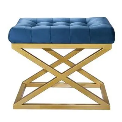 Atelier del Sofa Pouffe Capraz - Gold, Blue GoldBlue