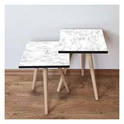 Hanah Home Nesting Table (2 Pieces) 2SHP255 - White WhiteGrey