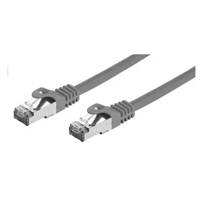 Kabel C-TECH patchcord Cat7, S/FTP, šedý, 15m