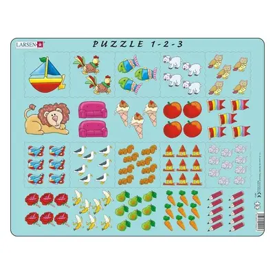 LARSEN Puzzle Obrázkové počítání 10 dílků