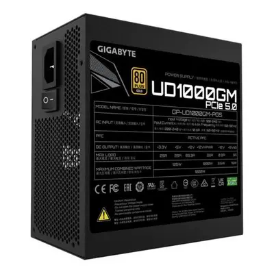 GIGABYTE zdroj UD1000GM PG5, 1000W, ATX, 80PLUS Gold, Modular, Retail, GP-UD1000GM PG5