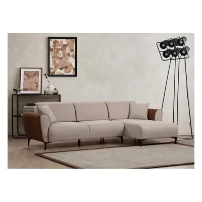 Atelier del Sofa Corner Sofa-Bed Aren Right - Beige, Cinnamon BeigeCinnamon