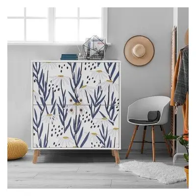 Hanah Home Multi Purpose Cabinet Multilüx Daisy WhiteDark Blue