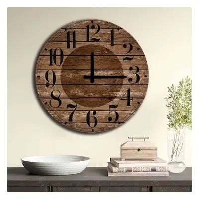 Wallity Decorative MDF Clock 5050MS-037 Multicolor