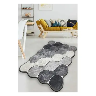 Conceptum Hypnose Carpet (80 x 150) Circle - Grey Dark GreyGreyWhite