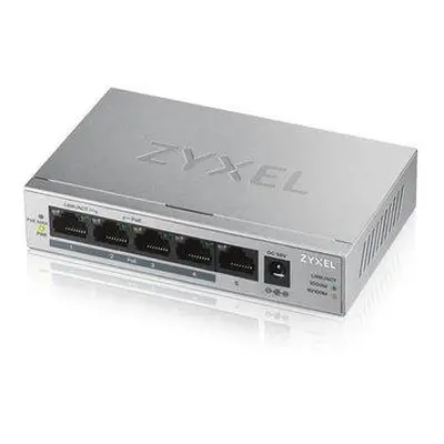 Zyxel GS1005-HP, 5 Port Gigabit PoE+ unmanaged desktop Switch, 4 x PoE, 60 Watt, GS1005HP-EU0101