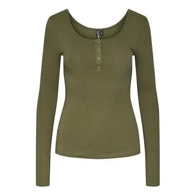 Pieces Dámské triko PCKITTE Slim Fit 17101437 Deep lichen green XS