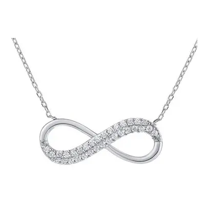 SILVEGO Stříbrný infinity Sara s brilliance zirconia PRGBR1040NS