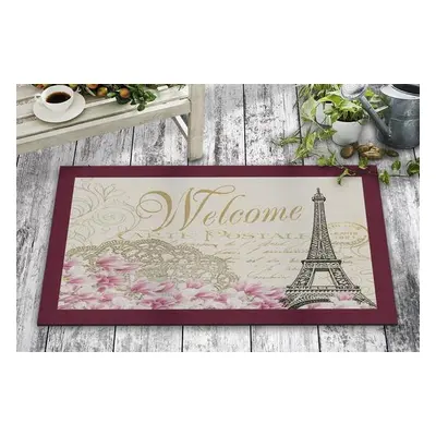 Aberto Design Pvc Doormat Tour Eiffel Multicolor