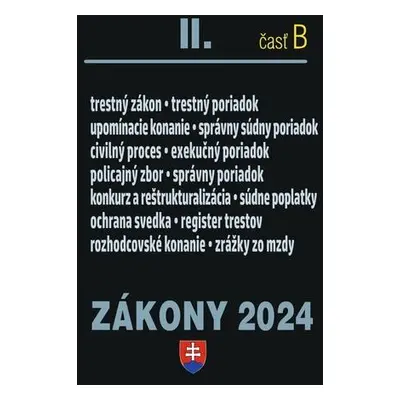 Zákony 2024 II B Trestné právo a súdne spory