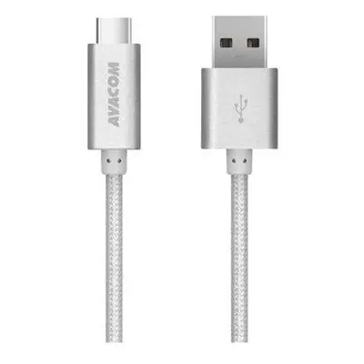 Kabel AVACOM TPC-100S USB - USB Type-C, 100cm, stříbrná