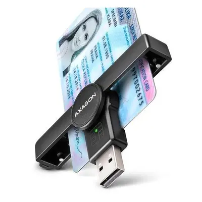 AXAGON CRE-SMPA, USB-A PocketReader čtečka kontaktních karet Smart card (eObčanka), CRE-SMPA