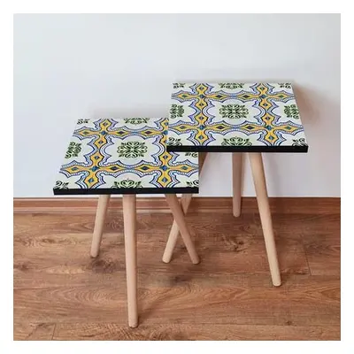 Hanah Home Nesting Table (2 Pieces) 2SHP30 - Multicolor