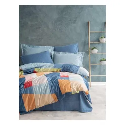 L'essentiel Maison Ranforce Double Quilt Cover Set Cosy - Blue BlueOrangeRedPink