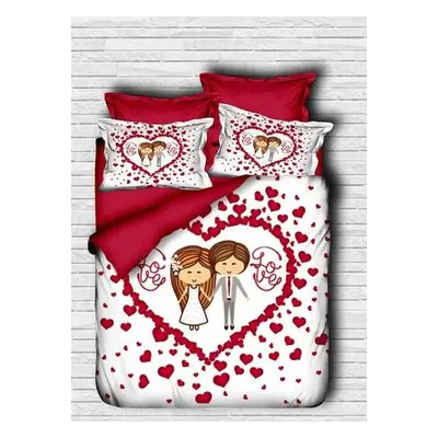 L'essentiel Maison Single Quilt Cover Set 164 WhiteRed