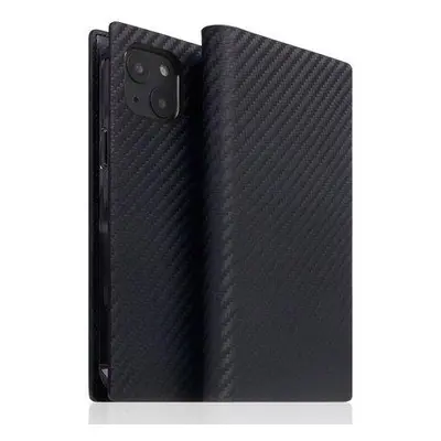 SLG Design puzdro D+ Italian Carbon Leather Diary pre iPhone 14 Plus - Black