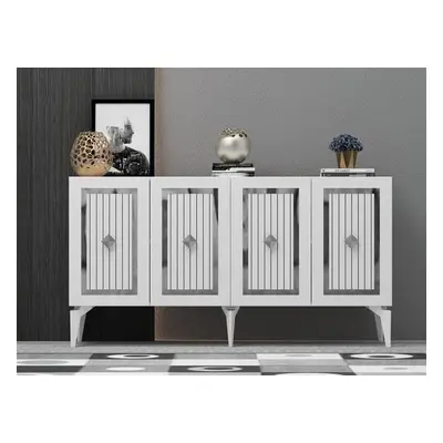 Hanah Home Console Nora - White, Silver WhiteSilver