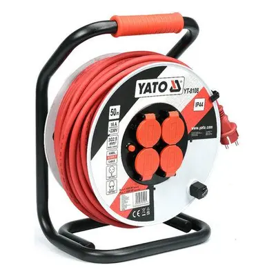 YATO YT-8108 Kabel 50m na cívce 4zásuvky PVC IP44 3G2,5mm 16A