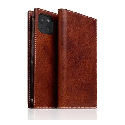 SLG Design puzdro D7 Italian Wax Leather pre iPhone 14 - Brown