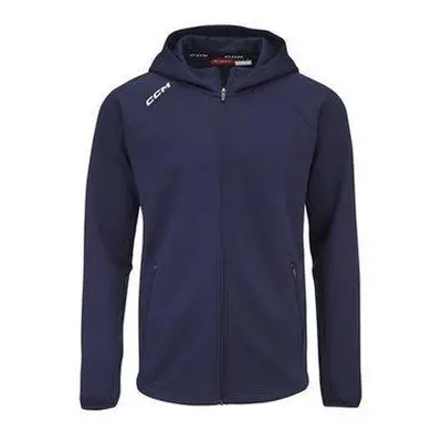 CCM Mikina Locker Room Full Zip Hoodie 2022 SR, Senior, S, tmavě modrá