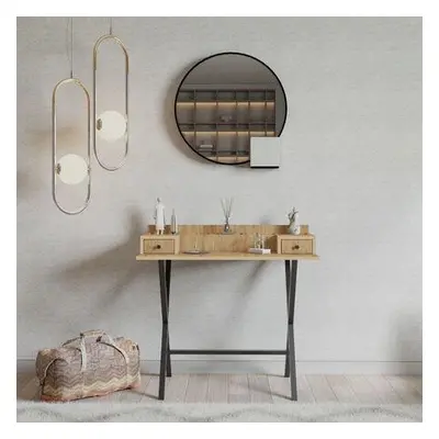 Hanah Home Make-Up Table Dubai OakBlack