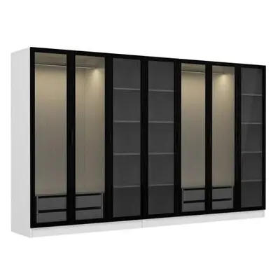 Hanah Home Wardrobe Kale - 6640 WhiteBlack