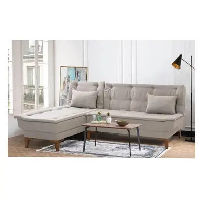 Atelier del Sofa Corner Sofa-Bed Santo Left - Cream