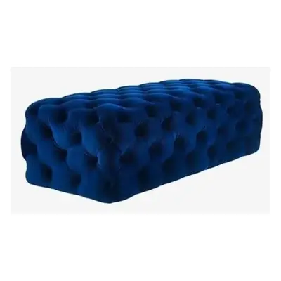 Hanah Home Pouffe Nilka Kapitone Pouffe 120 - Dark Blue