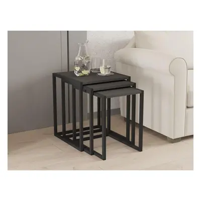 Hanah Home Nesting Table (3 Pieces) Tali - Black, Anthracite BlackAnthracite