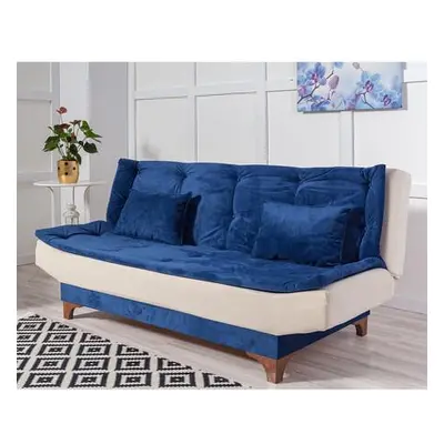 Atelier del Sofa 3-Seat Sofa-Bed Kelebek - Dark Blue, Cream