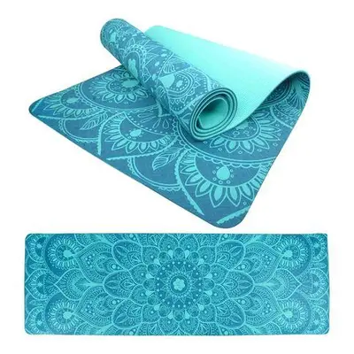 LIFEFIT YOGA MAT MANDALA DUO tyrkysová