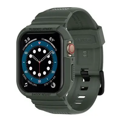 Spigen kryt Rugged Armor Pro pre Apple Watch 4/5/6/7/8/SE 44/45mm - Military Green