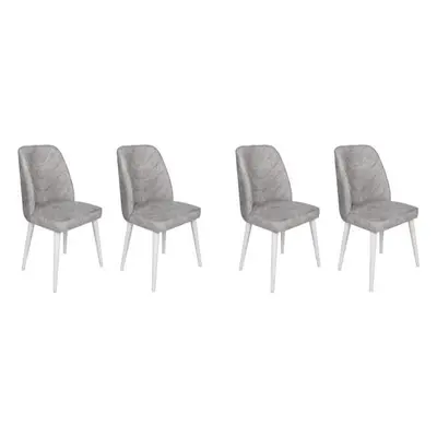 Hanah Home Chair Set (4 Pieces) Dallas-584 V4 GreyWhite