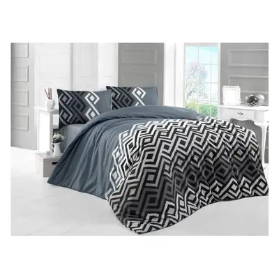 L'essentiel Maison Double Quilt Cover Set Yaren GreyBlackWhite