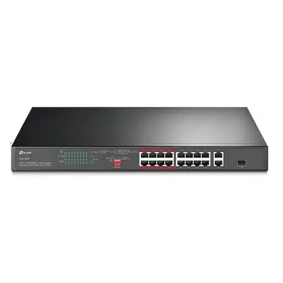 TP-Link TL-SG1218P 16-Port 10/100Mbps + 2-Port Gigabit Rackmount Switch with 16-Port PoE+, TL-SL