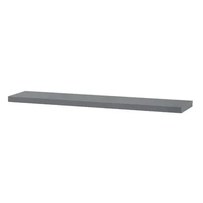 Autronic P-002 GREY Polička nástěnná 120 cm, MDF, barva šedý vysoký lesk, baleno v ochranné fóli