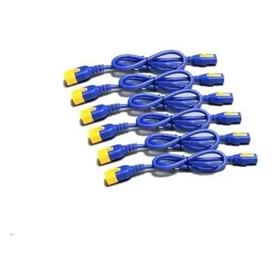 APC Power Cord Kit (6 ea), Locking, C13 TO C14, 0.6m, Blue, AP8702S-WWX590