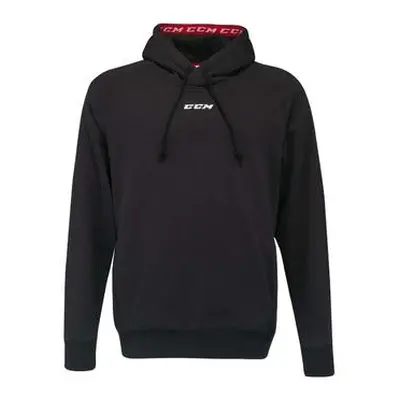 CCM Mikina Team Fleece Pullover Hoodie SR, Senior, M, černá