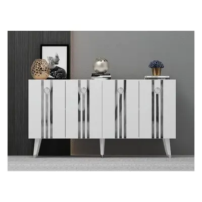 Hanah Home Console Isil - White, Silver WhiteSilver