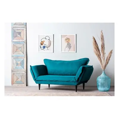 Atelier del Sofa 2-Seat Sofa-Bed Vino Daybed - Petrol Green