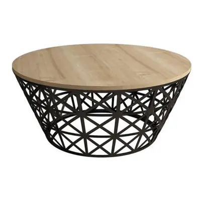 Hanah Home Coffee Table Stil Metal Ferforje - Oak OakBlack