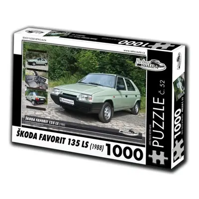 RETRO-AUTA Puzzle č. 52 Škoda Favorit 135 LS (1988) 1000 dílků