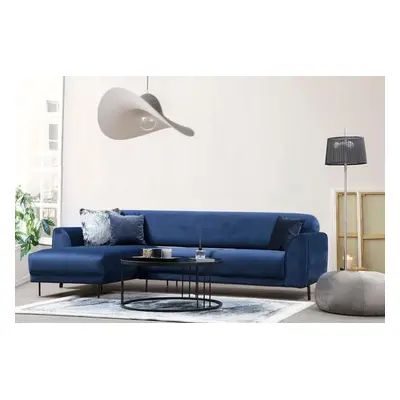 Atelier del Sofa Corner Sofa-Bed Image Corner Left ( Chl-3R ) - Navy Blue